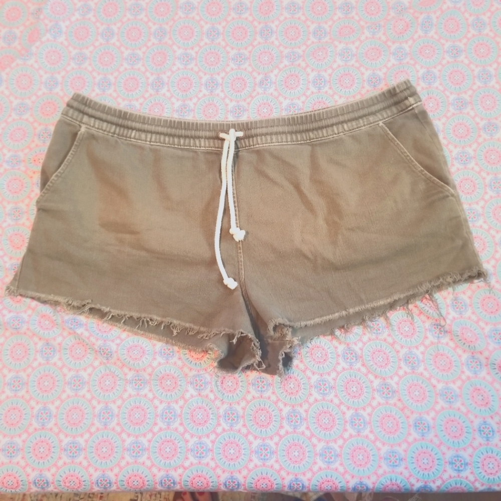 Aerie drawstring shortie shorts